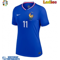 France Ousmane Dembele #11 Replica Home Shirt Ladies Euro 2024 Short Sleeve